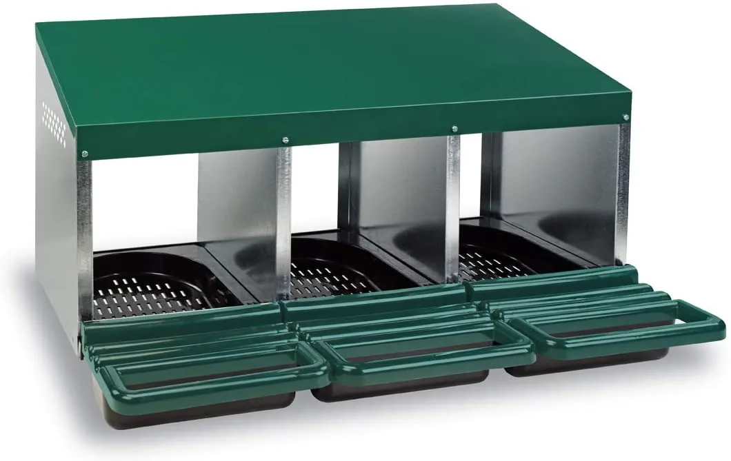 3 hen metal nesting box